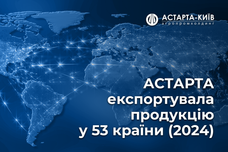 У 2024 році Астарта експортувала свою продукцію у 53 країни світу