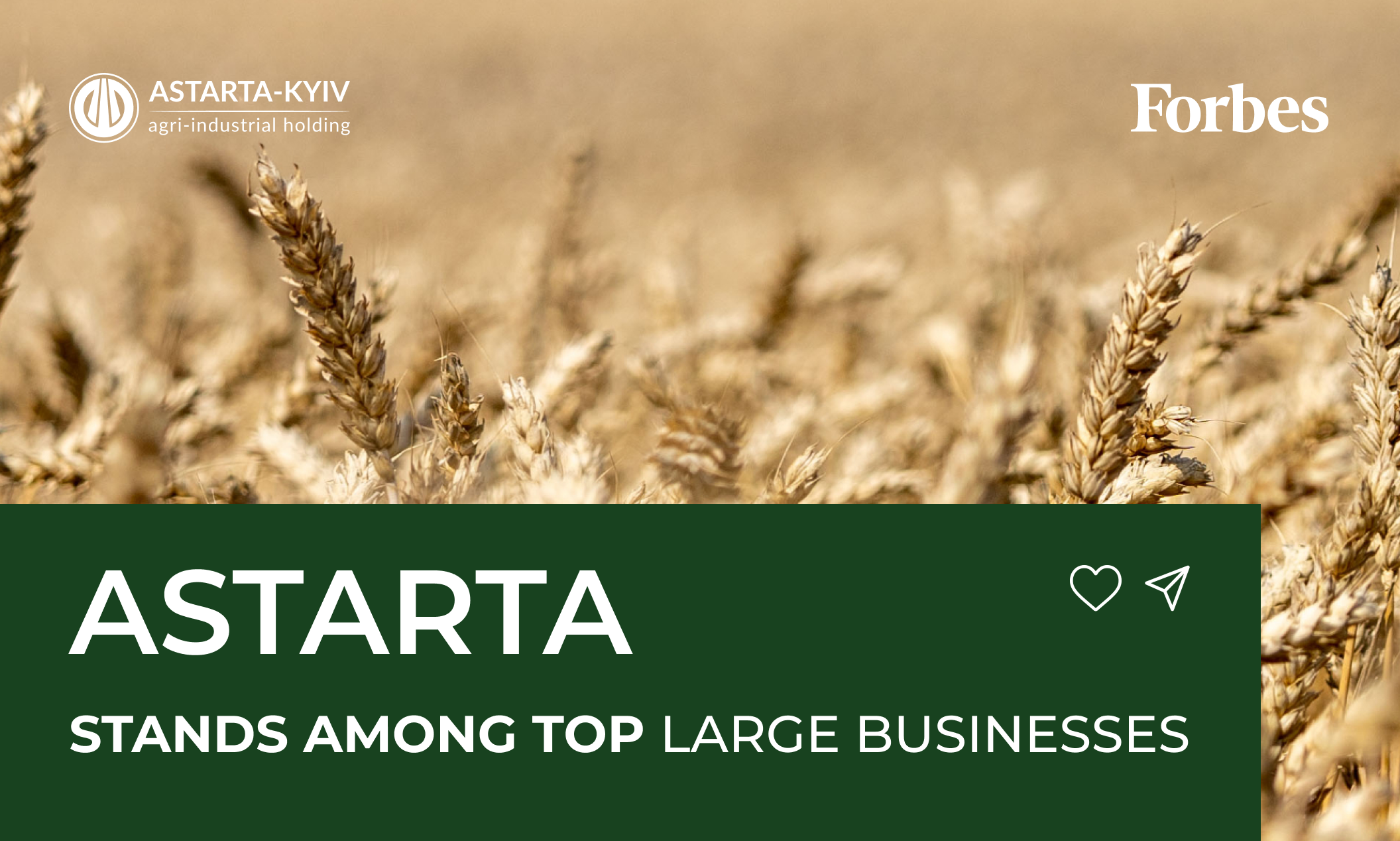 Astarta Featured in Forbes Top 40 Largest Private Companies in Ukraine